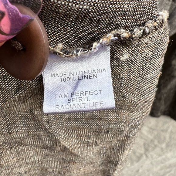 Flax Linen Blazer Top Large - Picture 6 of 6